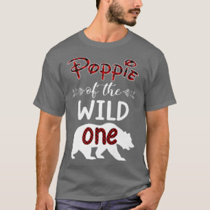 Camiseta Urso De Pópie De Uma Xadrez Vermelha Engraçada De