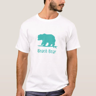 Camiseta Urso de Praia andando numa onda, Wh T-Shirt