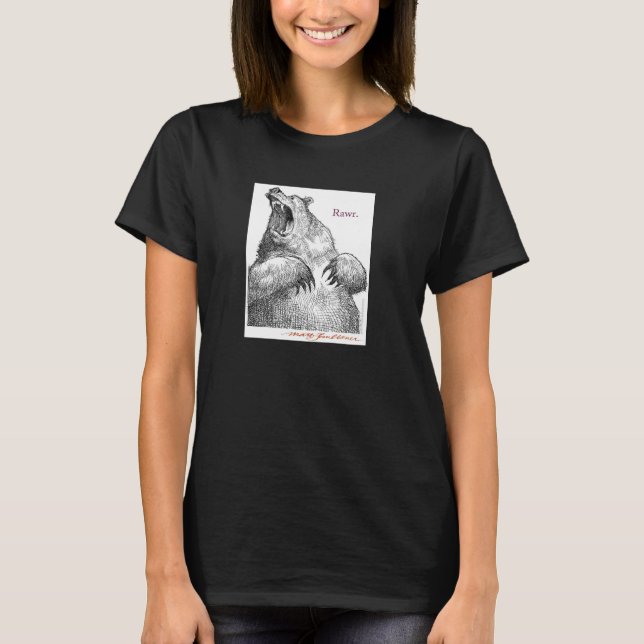 Camiseta Urso de Rawr! O t-shirt das mulheres (Frente)