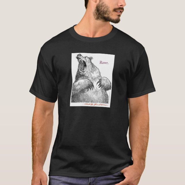 Camiseta Urso de Rawr! O t-shirt dos homens (Frente)