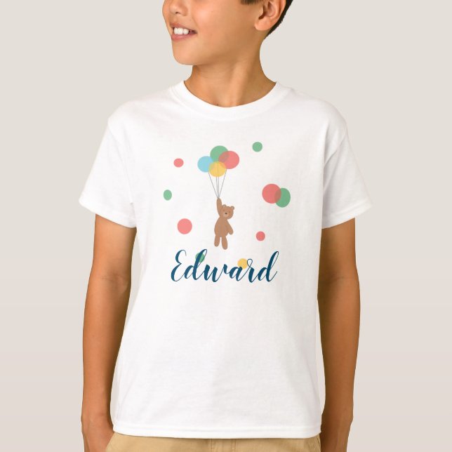 Camiseta Urso de Teddy com Balões (Frente)