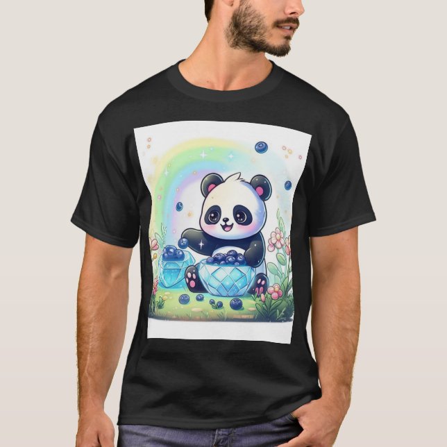 Camiseta Urso de Teddy com T-shirt de Panda Personalizada (Frente)