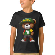 Urso de Teddy Confiante com Orgulho Africano Afroc