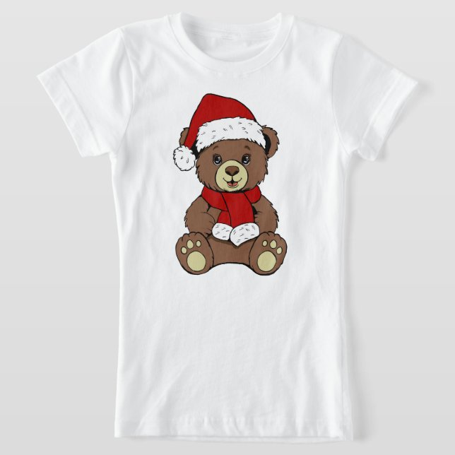 Camiseta Urso de Teddy de Natal (Postura )