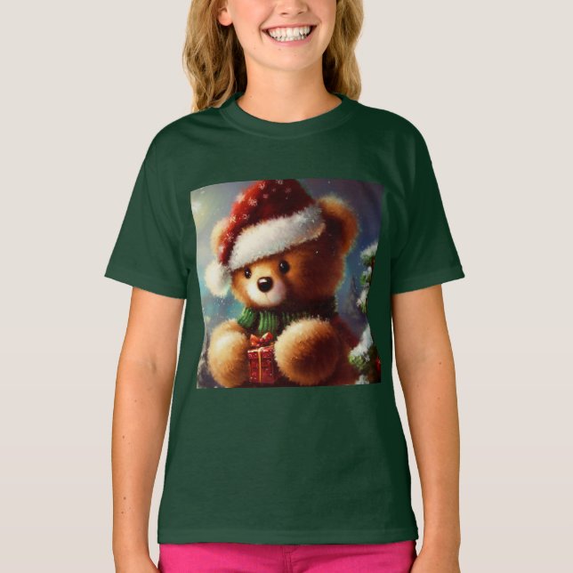 Camiseta Urso de Teddy de Natal 2 (Frente)