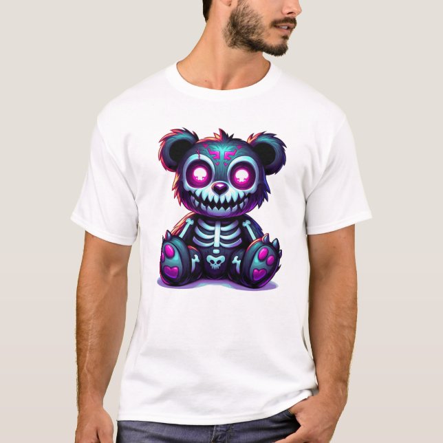 Camiseta Urso de Teddy Mágico Negro (Frente)