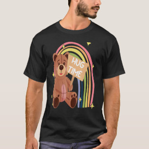 Camiseta Urso de Teddy Ursinho Gelado Abraço-Arco-Íris