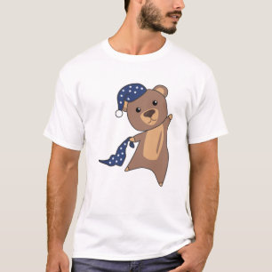 Camiseta Urso de Teddy Urso Sonolento Urso de Teddy