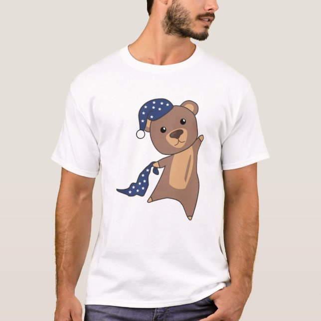 Camiseta Urso de Teddy Urso Sonolento Urso de Teddy (Frente)