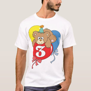 Camiseta Urso de ursinho do aniversário de 3 anos (2)