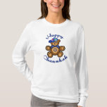 Camiseta Urso de ursinho feliz de Chanukah<br><div class="desc">O urso de ursinho bonito com uma estrela judaica em sua caixa deseja a todos um Chanukah feliz.</div>