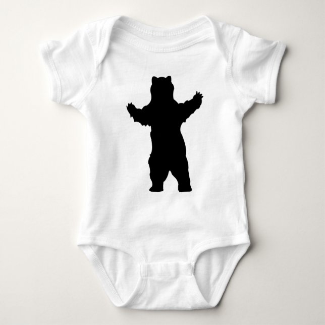 Camiseta urso de urso da silhueta (Frente)