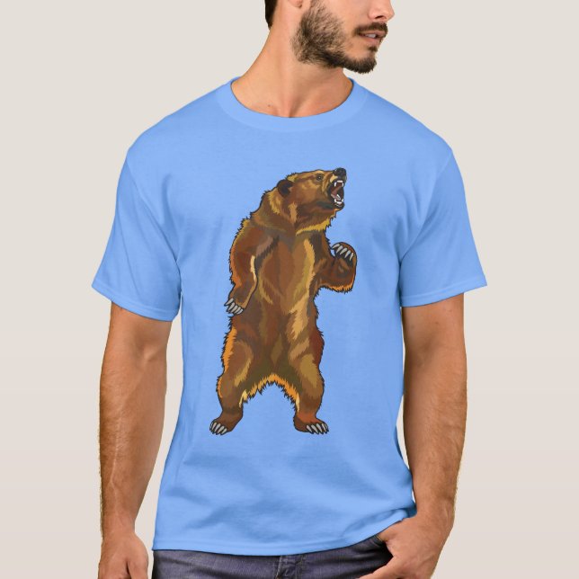 Camiseta urso de urso irritado (Frente)