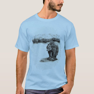Camiseta Urso de urso no t-shirt da rocha