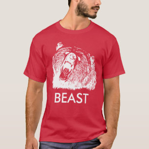 Camiseta Urso de urso rujir do animal