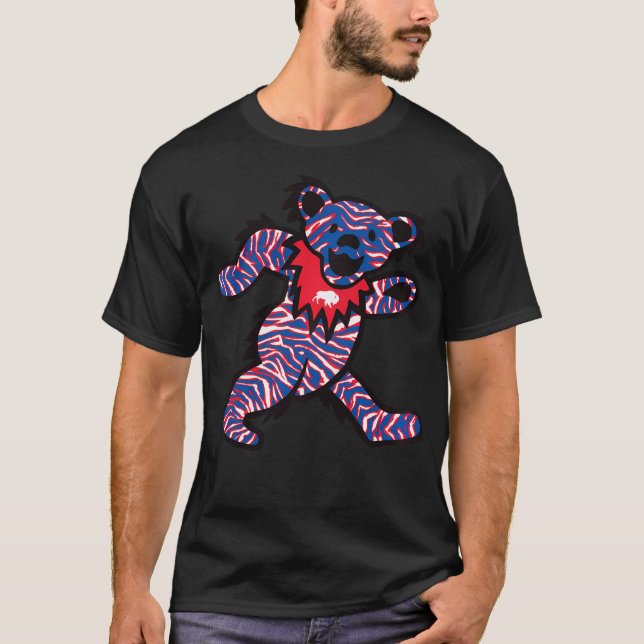 Camiseta Urso De Vidro De Futebol Em Banho De Buffalo Ny Lo (Frente)
