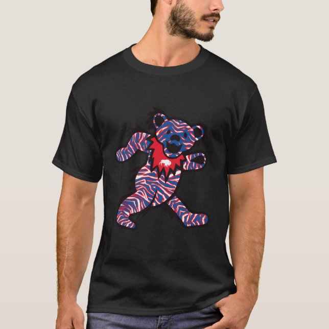 Camiseta Urso De Vidro De Futebol Em Banho De Buffalo Ny Lo (Frente)