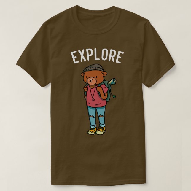 Camiseta Urso de Volta do Explorer Premium716 (Frente do Design)