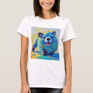 Camiseta Urso design de abstrato de arte colorida