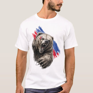 Camiseta Urso Dinâmico Pintura Splash – Desenho de Vida Sel
