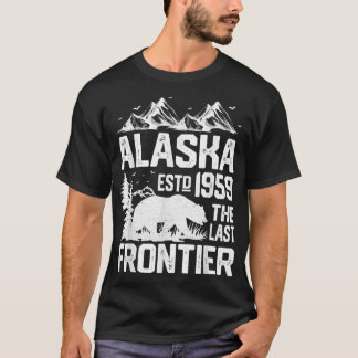 Camiseta Urso Distante Alaska Men Alaska Alaska Lover Vint