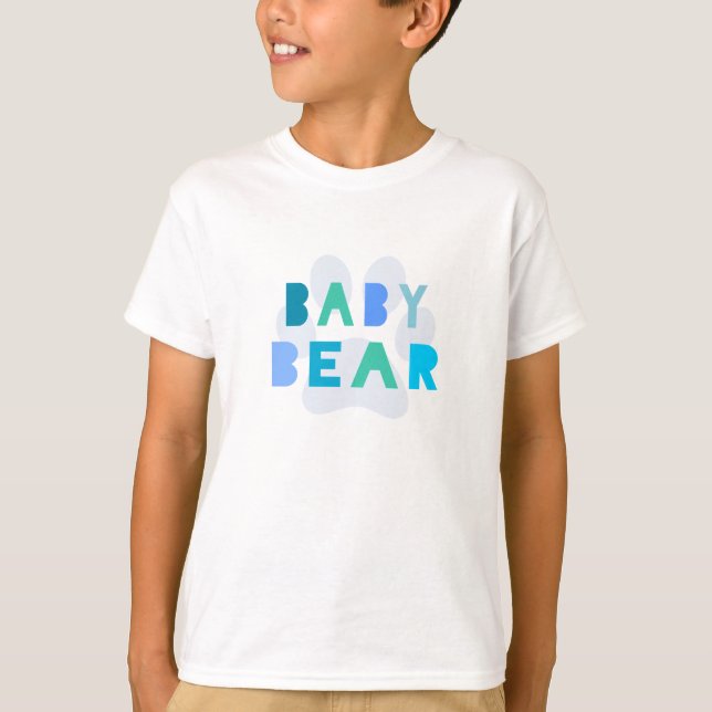 Camiseta Urso do bebê - azul (Frente)