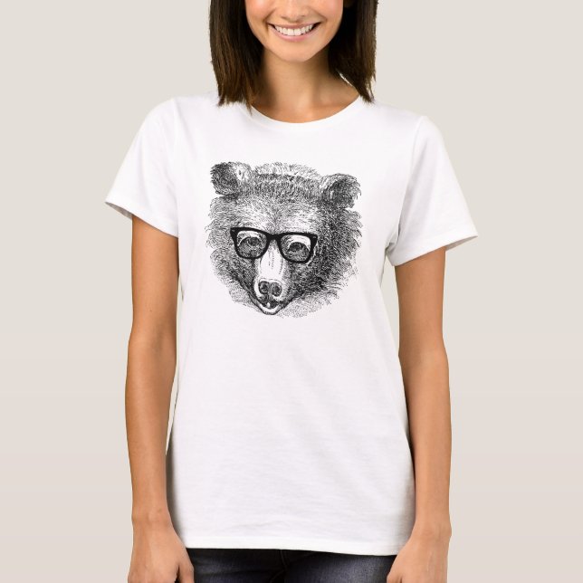 Camiseta Urso do hipster (Frente)