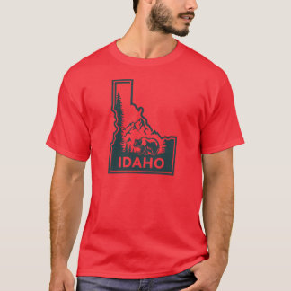 Camiseta Urso do Mapa de Idaho