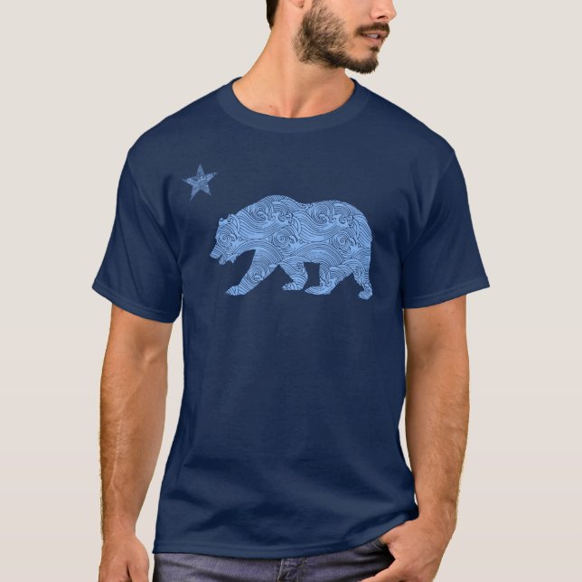 Camiseta Urso do marinho do t-shirt dos homens (Frente)