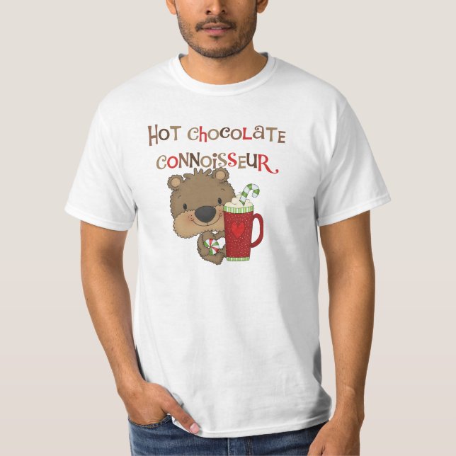 Camiseta Urso do menino do perito do chocolate quente (Frente)