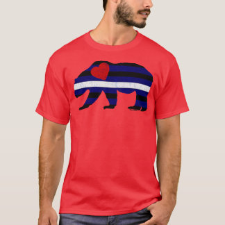 Camiseta Urso do Orgulho de Couro com Marca Inicial do Cora