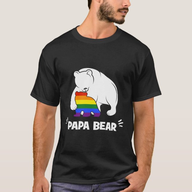 Camiseta Urso do Papa Dia de os pais gay (Frente)