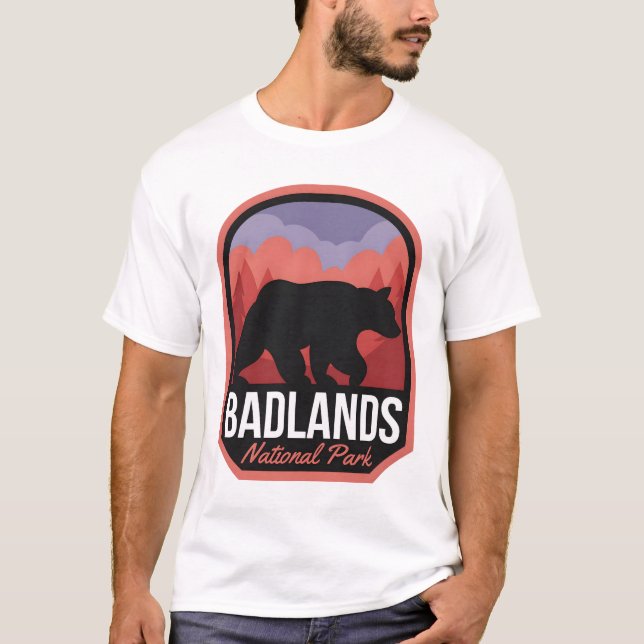 Camiseta Urso do Parque Nacional das Badlands (Frente)