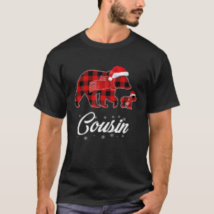 Camiseta Urso do Primo Xadrez Vermelho Um Cubo Corresponden
