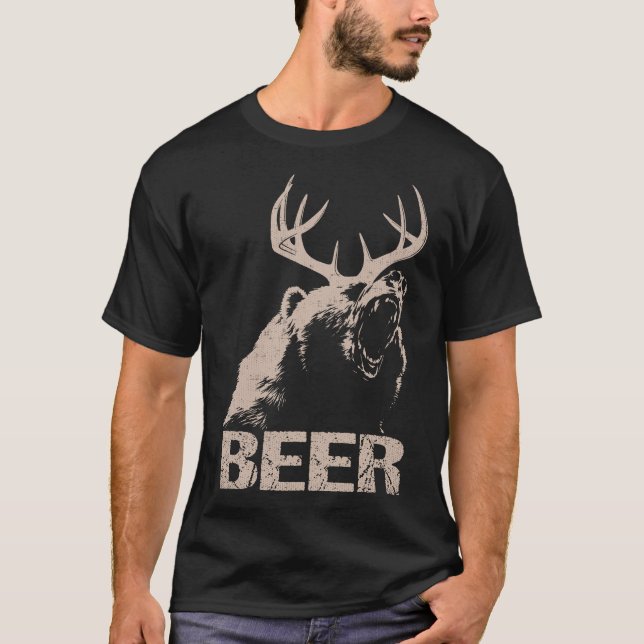Camiseta Urso dos cervos da cerveja (Frente)