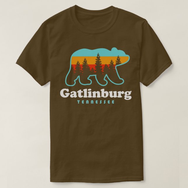 Camiseta Urso dos Montes do Enfumaçado do Tennessee Gatlinb (Frente do Design)