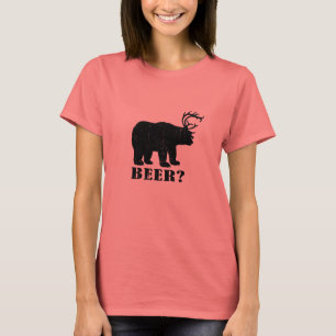 Camiseta Urso e cervos = cerveja? T bêbedo do campónio