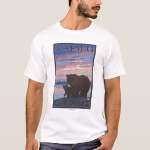 Camiseta Urso e Cub - Katmai, Alaska