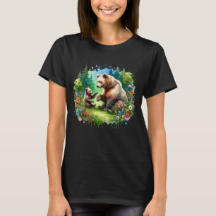 Camiseta Urso e Cubo de Aquarela Cócitos