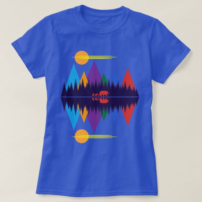 Camiseta Urso e Cubos (Frente do Design)