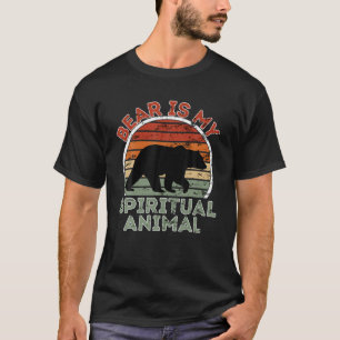 Camiseta Urso É Meu Animal Espiritual - Amante de os anima