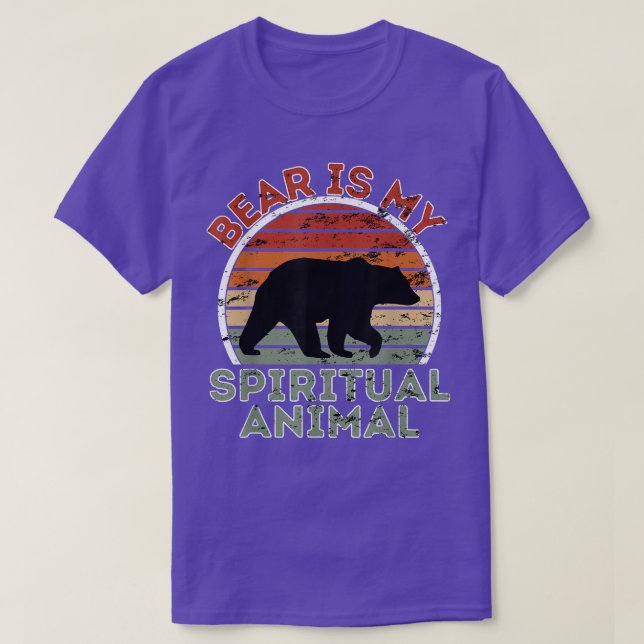 Camiseta Urso É Meu Animal Espiritual - Amante de os animai (Frente do Design)