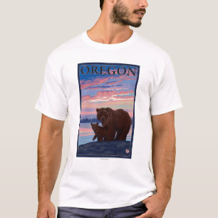 Camiseta Urso e poster das viagens vintage de Cub
