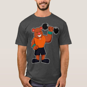 Camiseta Urso em Bodybuilding com Dumbbell