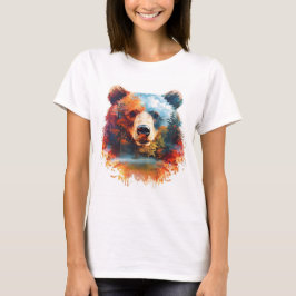 Camiseta Urso em Floresta de outono