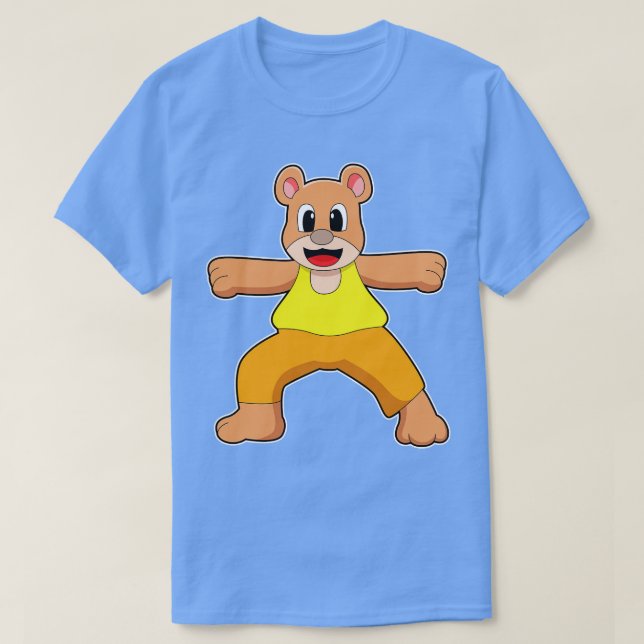 Camiseta Urso em Yoga em Pé (Frente do Design)