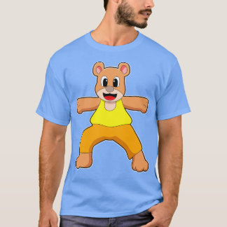 Camiseta Urso em Yoga em Pé