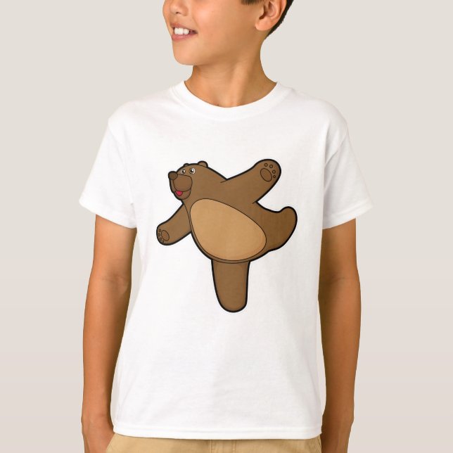 Camiseta Urso em Yoga Estreitamento (Frente)