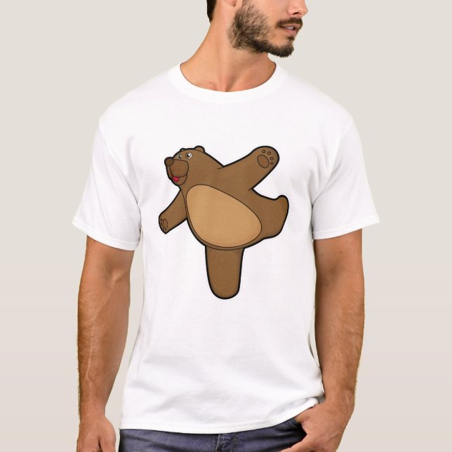 Camiseta Urso em Yoga Estreitamento (Frente)