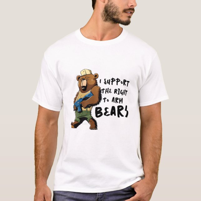 Camiseta Urso, Engraçado, apoio direto aos Ursos de Braço (Frente)